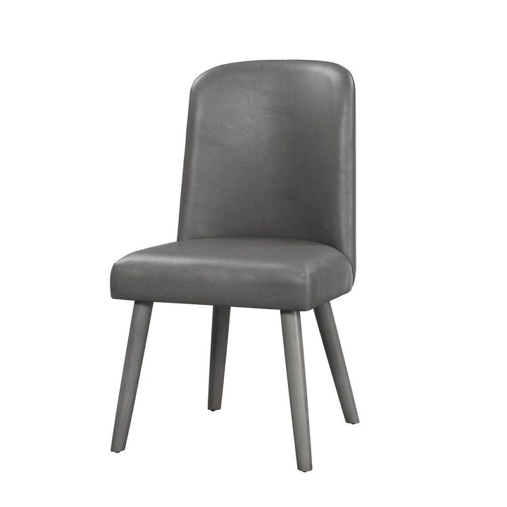 ACME Furniture Waylon Side Chair Set of 2) Gray Synthetic Leather & Gra