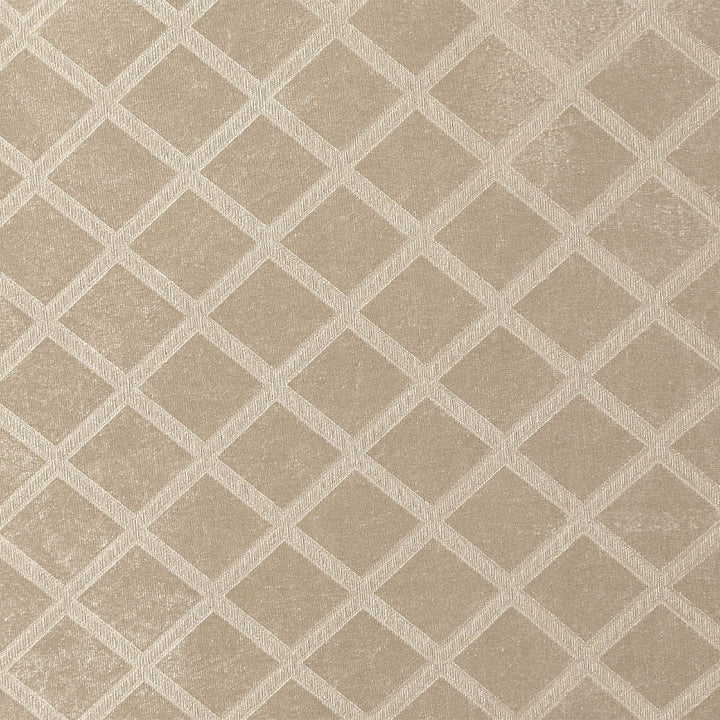 Desiderius - Bench - Beige Fabric, Antique Gold & Hand Paint Brown