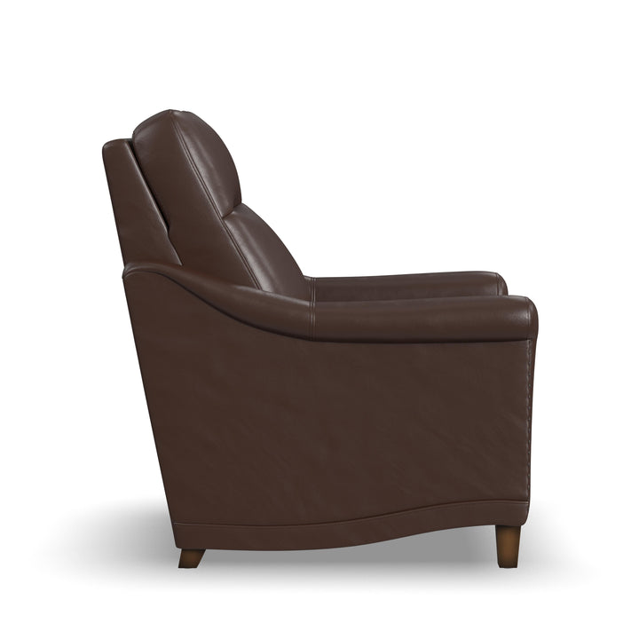 Elizabeth Leather Power Recliner with Power Headrest in Brunette