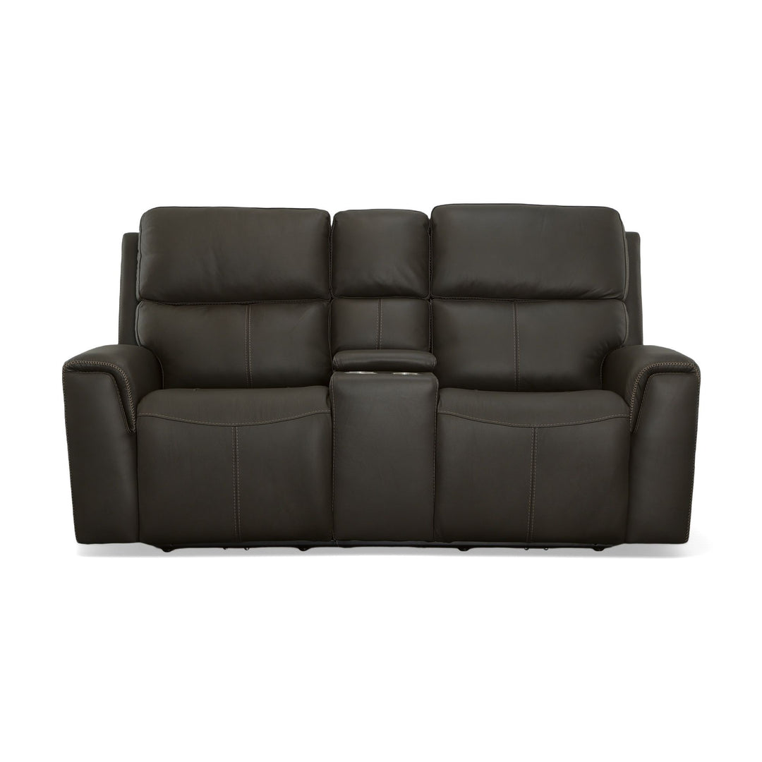 Jarvis  Power Reclining Loveseat With Console & Power Headrests  Mica