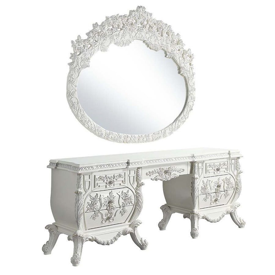 ACME Furniture Vanaheim Vanity Desk Antique White