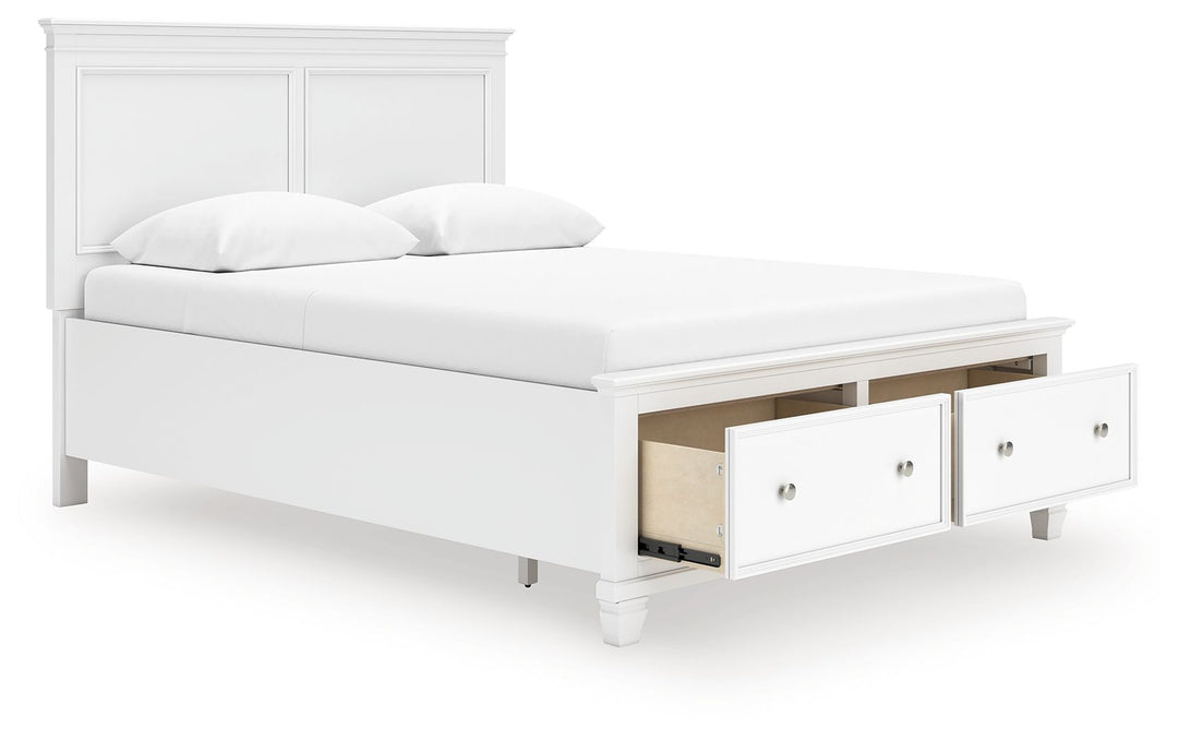 Fortman - Queen Panel Storage Bed - White by Ashley Furniture product image