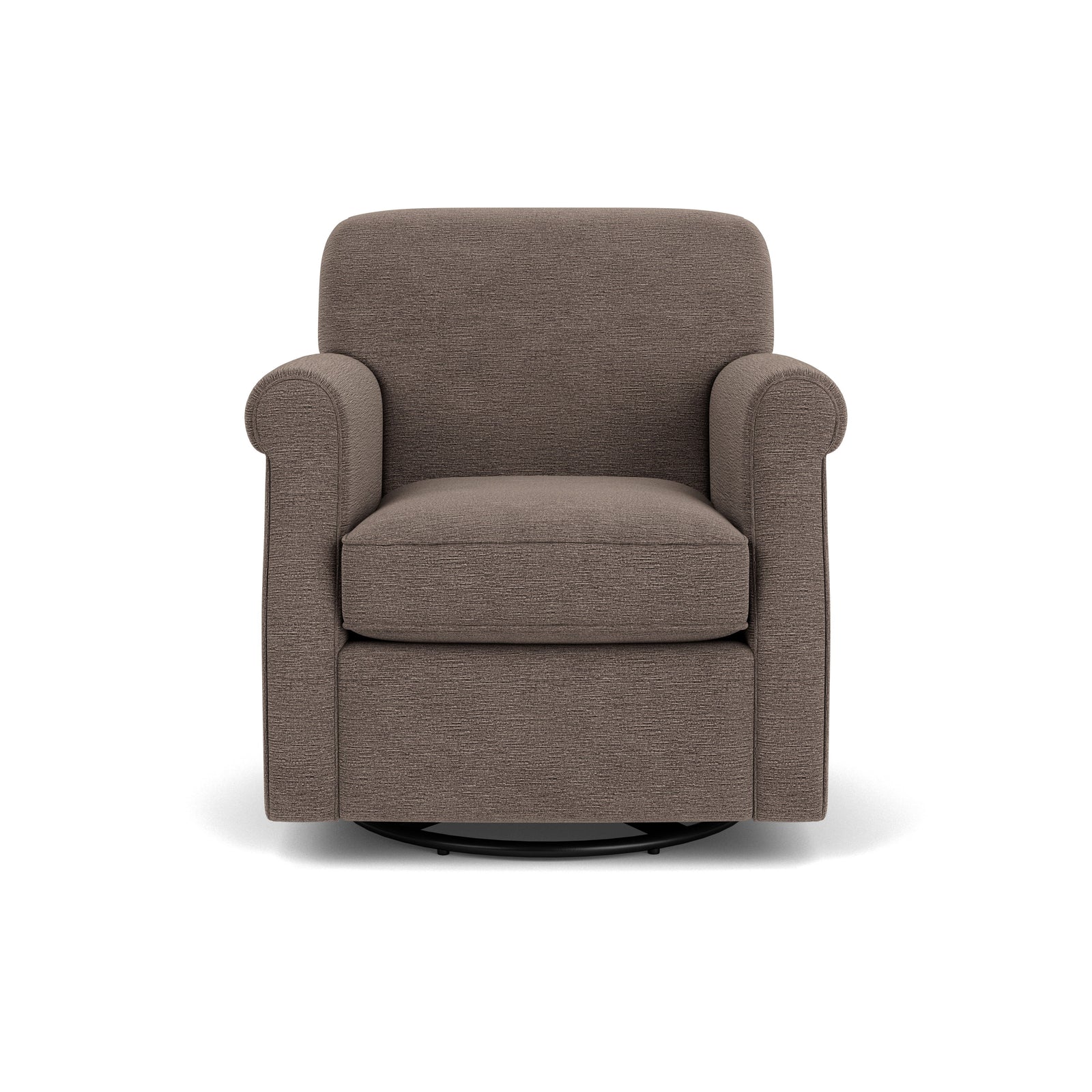 Mabel Swivel Chair Dark Brown