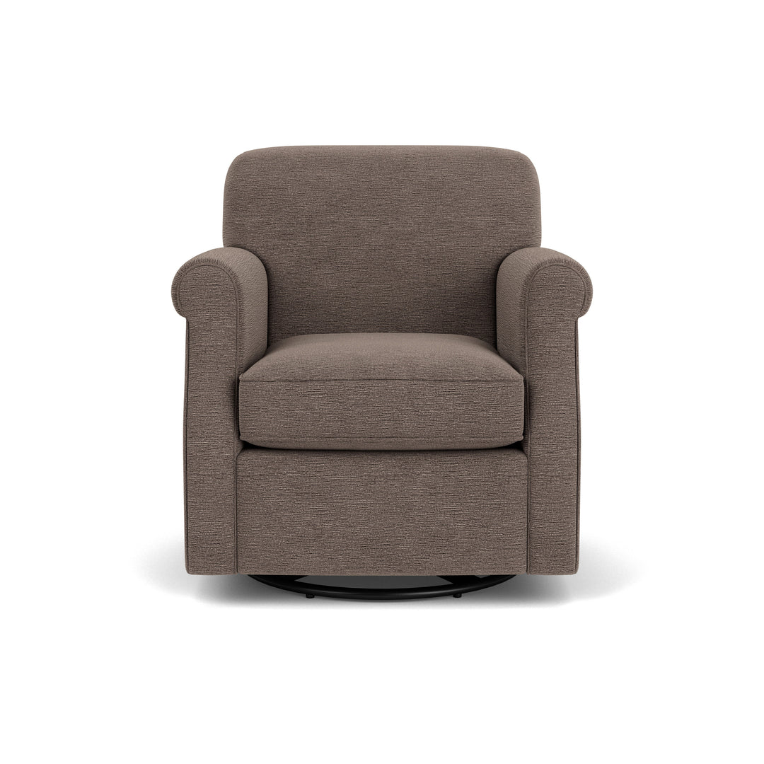 Mabel Swivel Chair Dark Brown