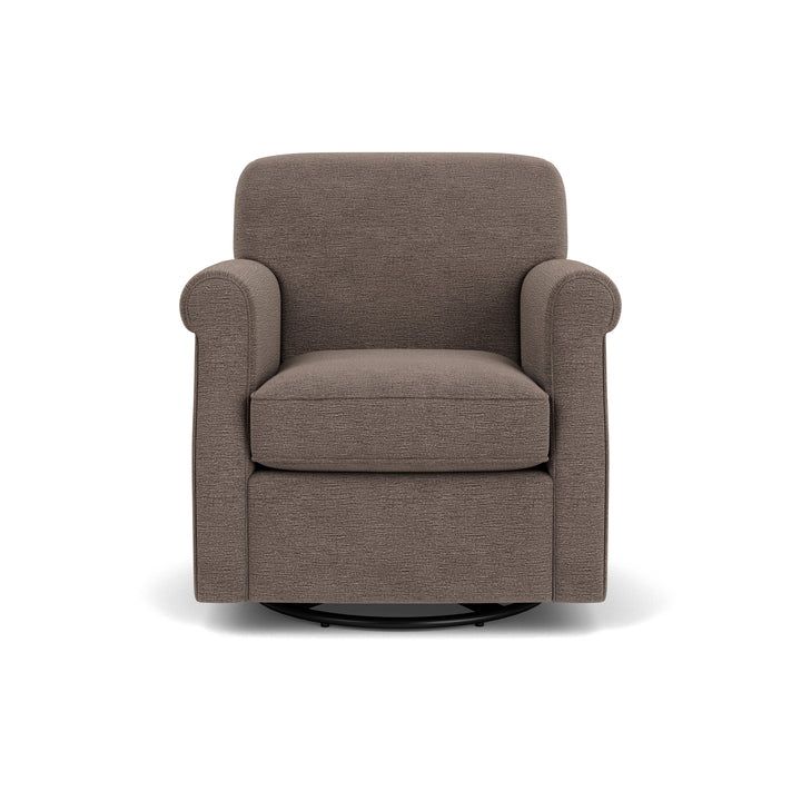 Mabel Swivel Chair Dark Brown