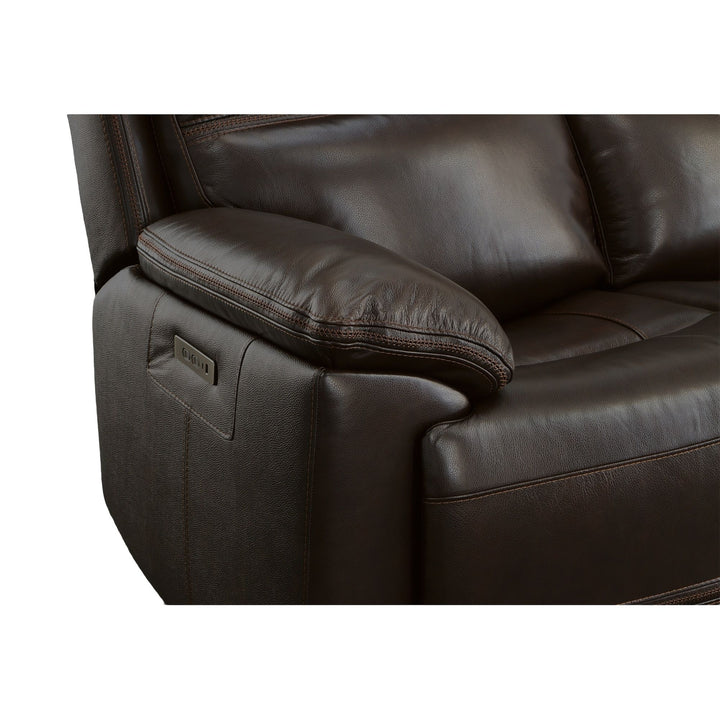 Flexsteel 1759-62PH-20270 Jackson  Power Reclining Sofa With Power Headrests  Dark Brown