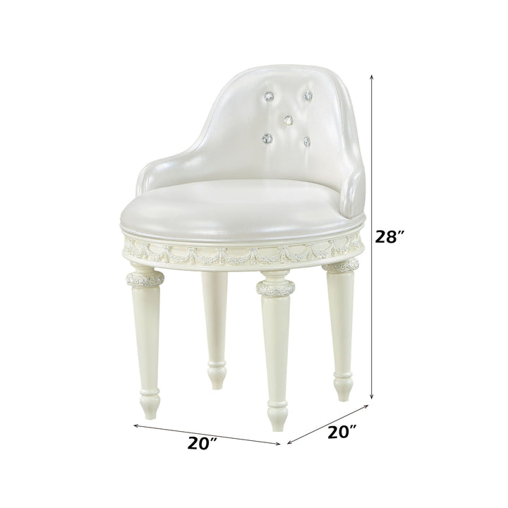 Dorothy - Vanity Chair With Swivel Chair Only - Ivory