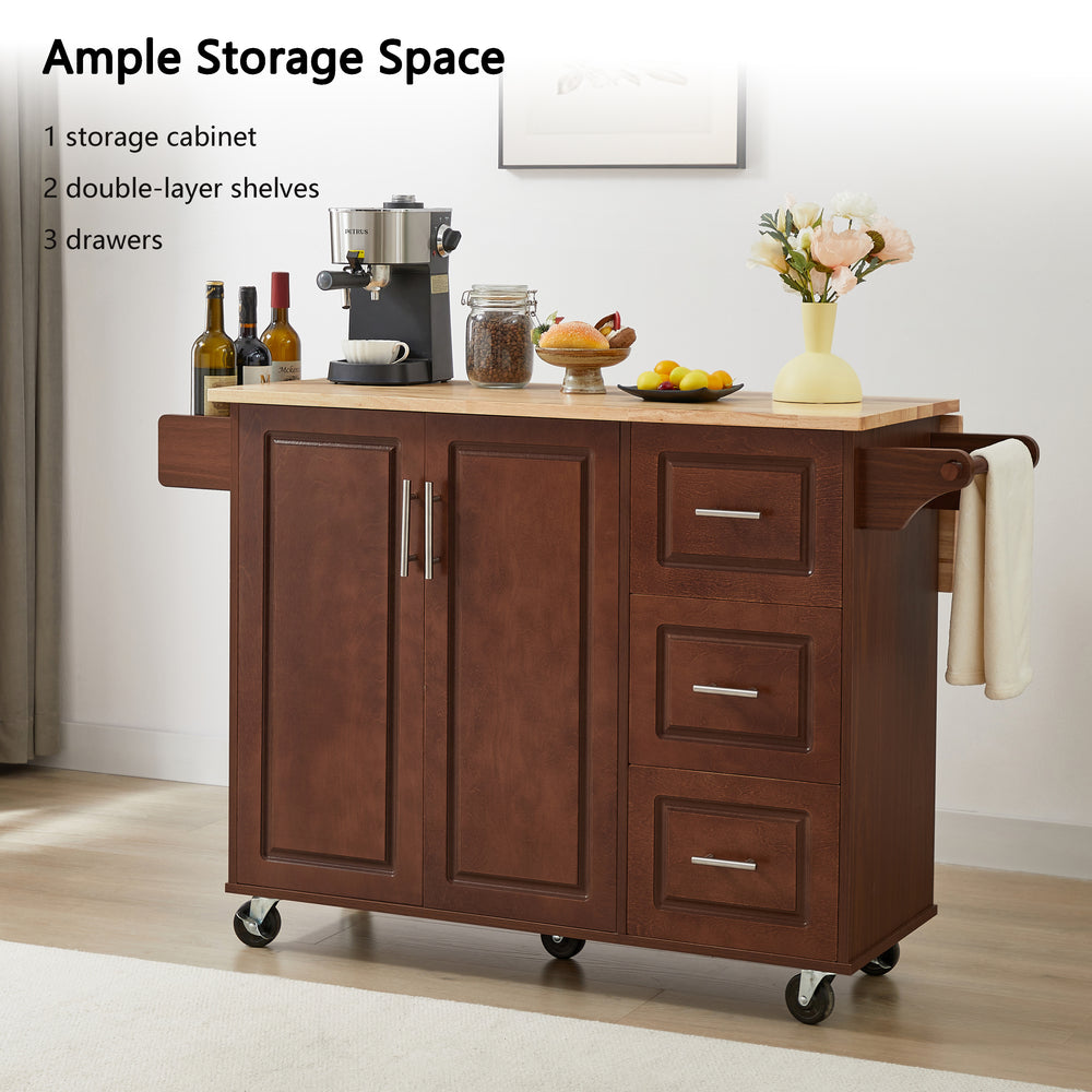 kitchen-island-with-drop-leaf-countertop-rolling-kitchen-island-cart-with-barn-door-and-storage-retro-brown