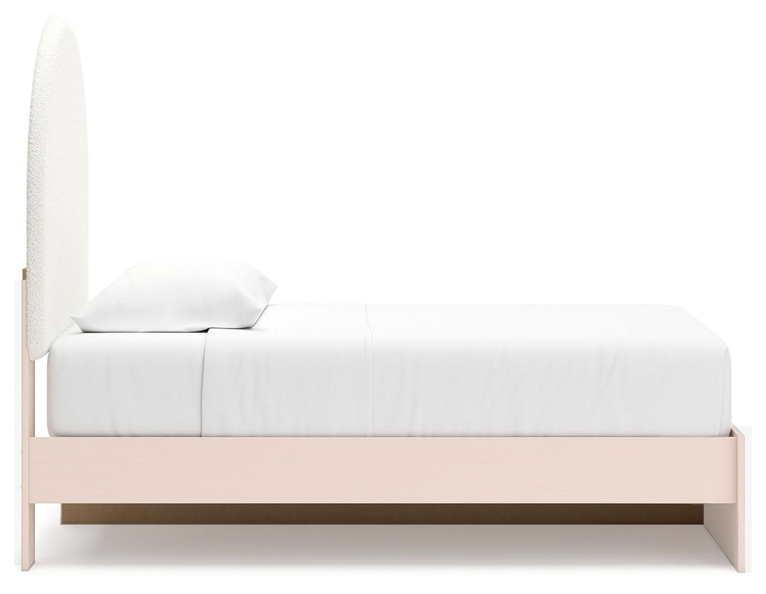 Wistenpine - Twin Upholstered Panel Bed With Side Storage - Blush by Ashley Furniture product image