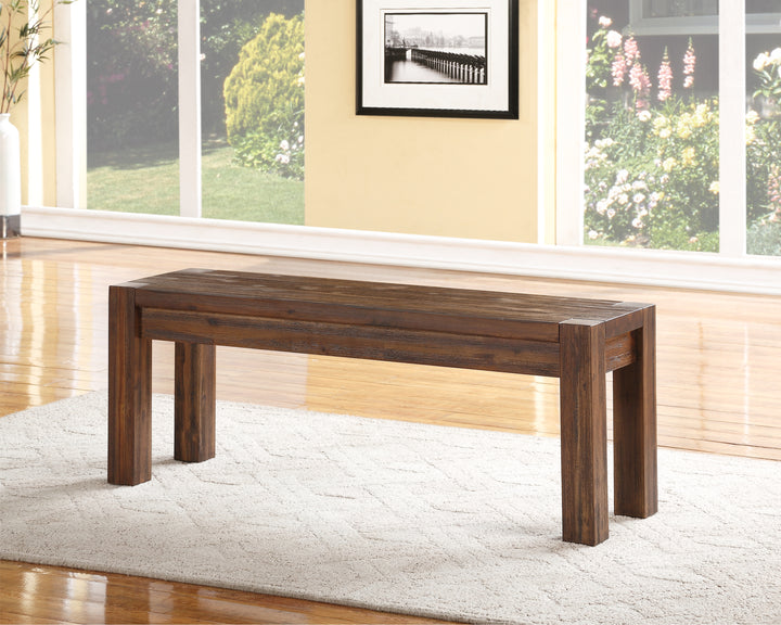 Modus Furniture 3F4191 Meadow Solid Wood Bench In Brick Brown