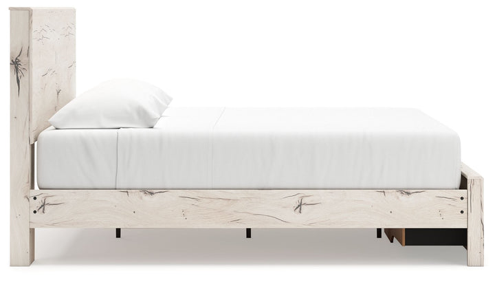 Lawroy - King Panel Bed With Storage Footboard - Light Natural by Ashley Furniture product image