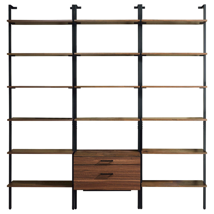 Coaster Furniture Owens - 3 Piece Wall Mounted Bookshelf Set - Walnut