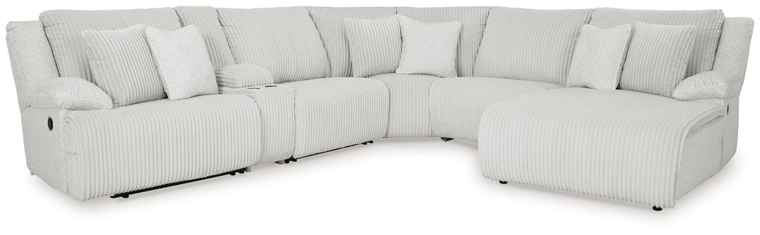 Top Tier - 6-Piece Reclining Sectional With Raf Chaise - Alloy by Ashley Furniture product image