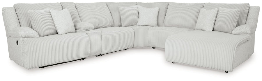 Top Tier - 6-Piece Reclining Sectional With Raf Chaise - Alloy by Ashley Furniture product image