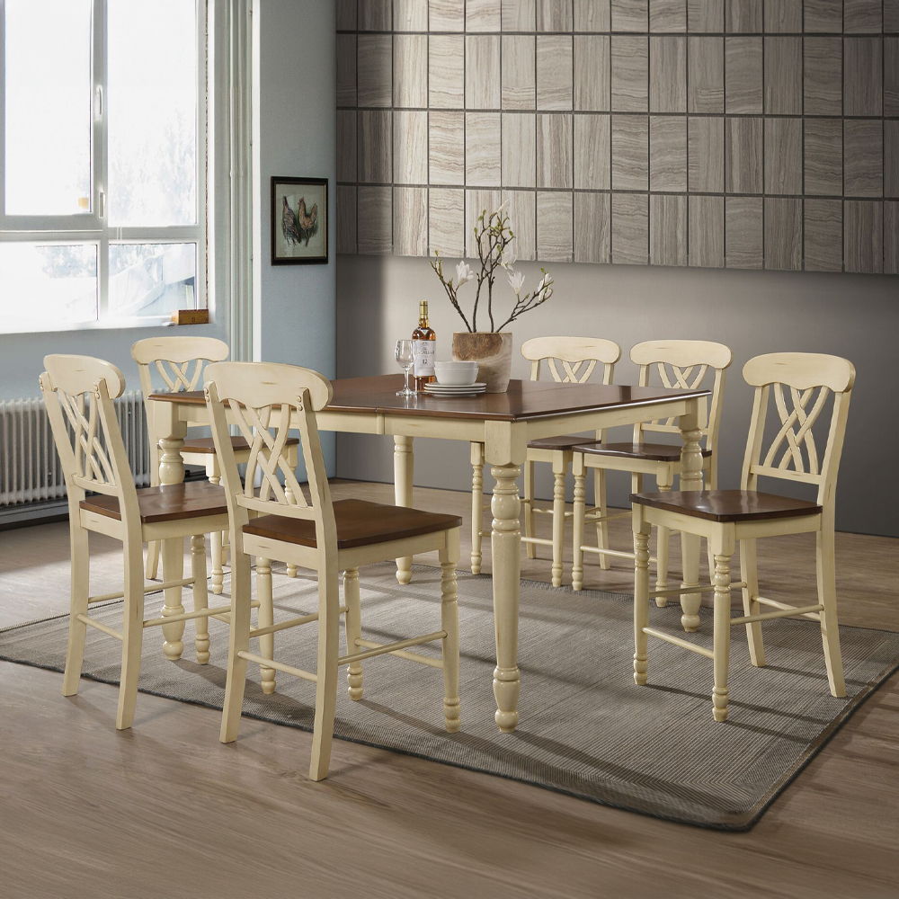 Dylan - Counter Height Table - Buttermilk & Oak