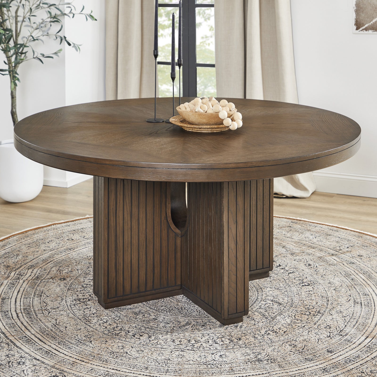 flexsteel-w1013-834-athens-round-dining-table-chocolate-brown