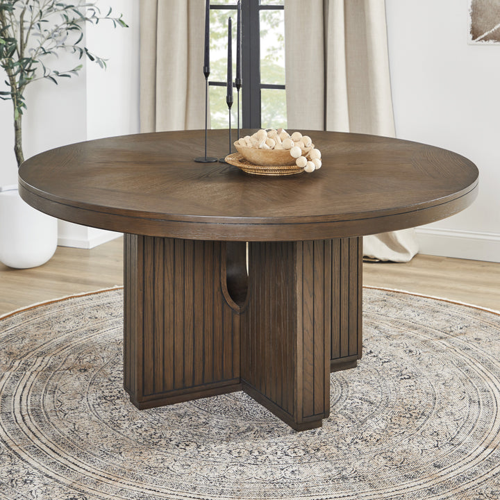 flexsteel-w1013-834-athens-round-dining-table-chocolate-brown