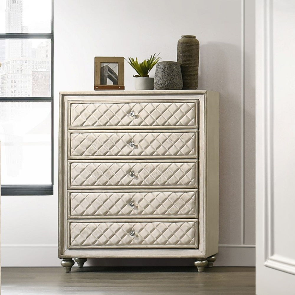 ACME Furniture Lucienne Chest Beige Velvet