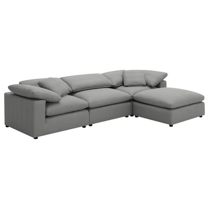 Raleigh - Boucle Upholstered Armless Chair - Gray