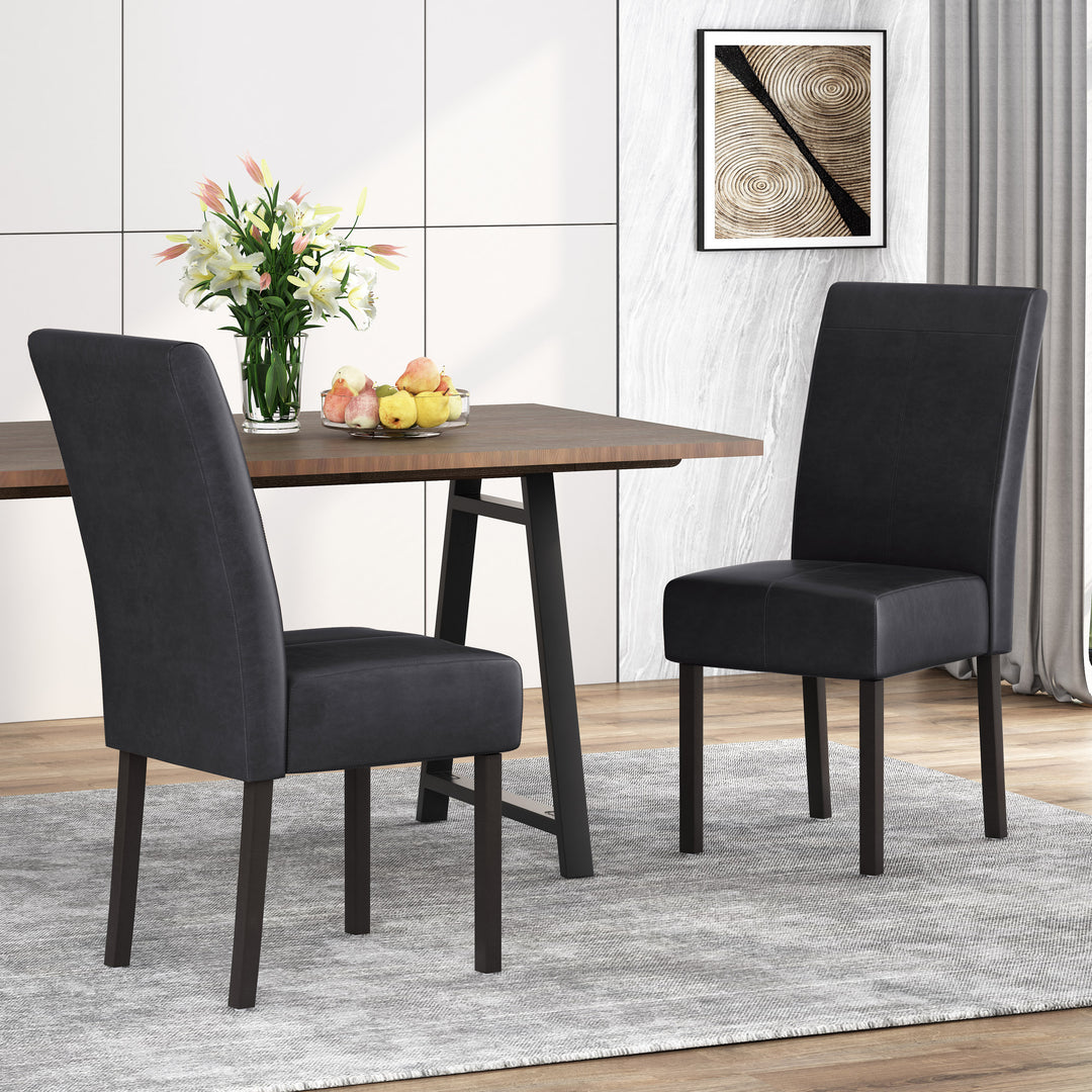 Pertica Faux Leather Dining Chair – Black (Set of 2)