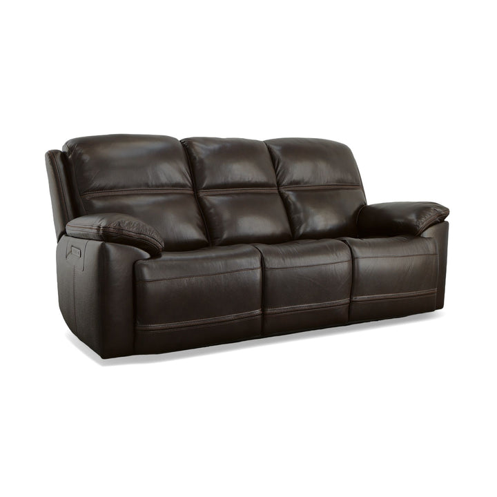 Flexsteel 1759-62PH-20270 Jackson  Power Reclining Sofa With Power Headrests  Dark Brown