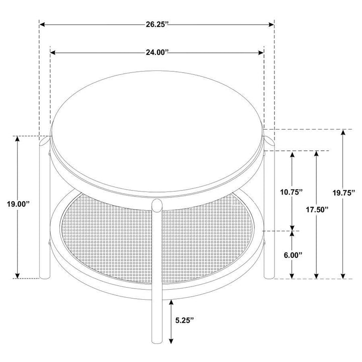 Arini - 3 Piece Round Coffee And End Table Set - Black