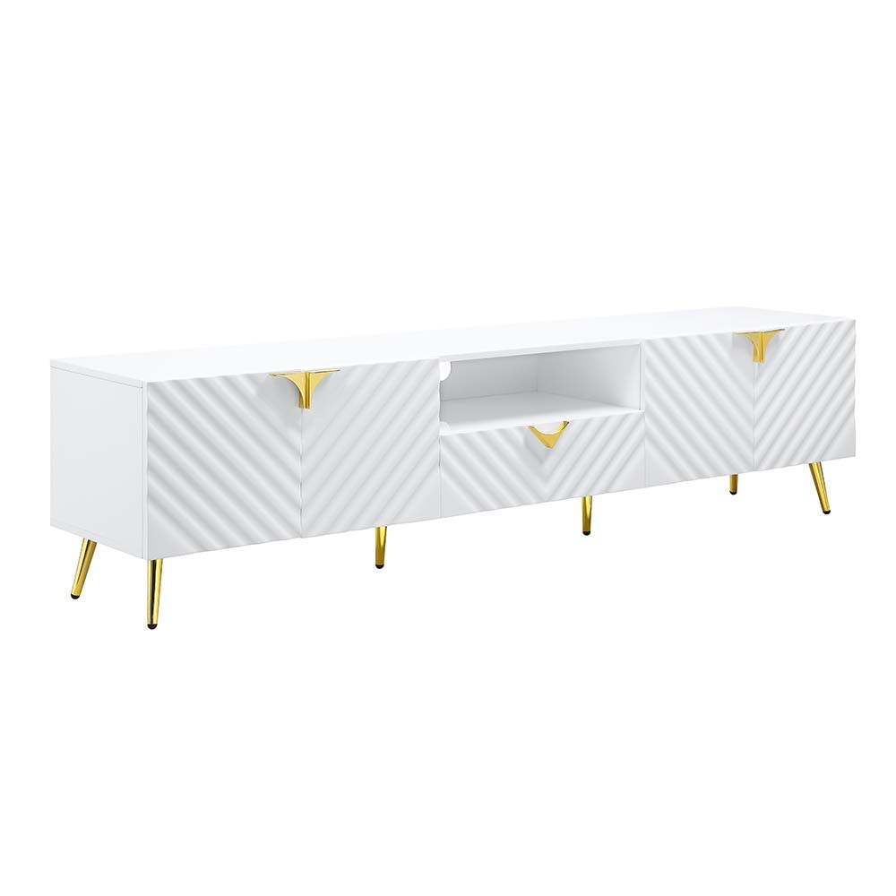 Gaines - TV Stand - White High Gloss