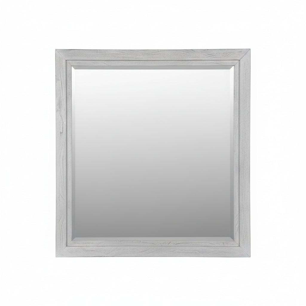 Modus Furniture 1Jq983B Boho Chic Plain Mirror In Washed White
