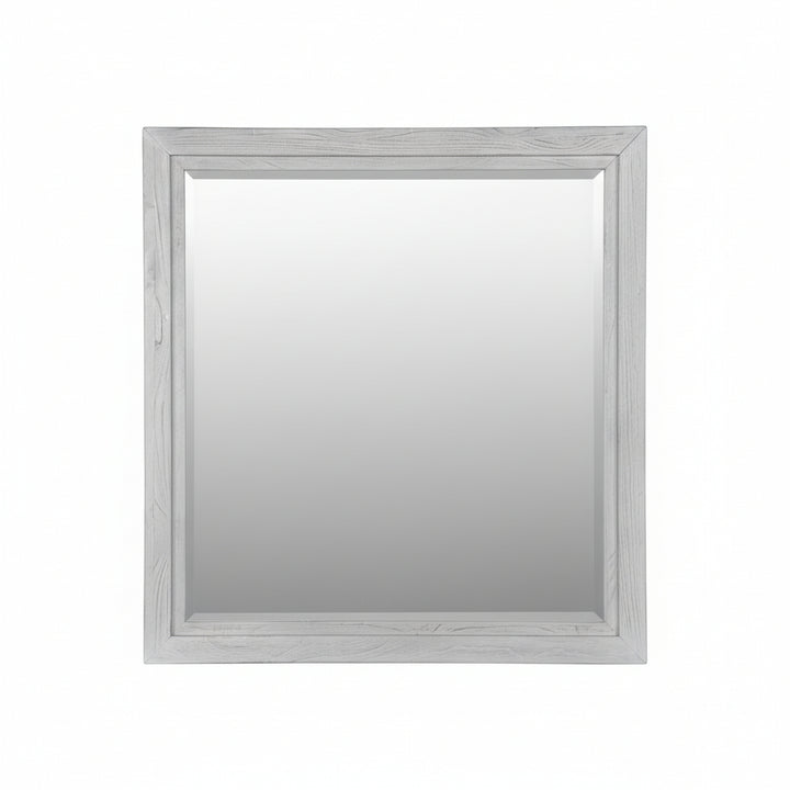 Modus Furniture 1Jq983B Boho Chic Plain Mirror In Washed White