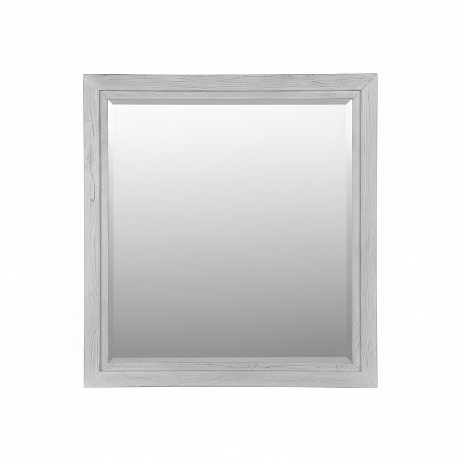 Modus Furniture 1Jq983B Boho Chic Plain Mirror In Washed White