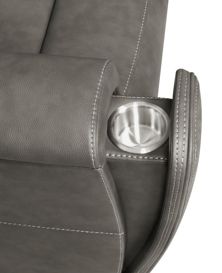 Brickston - Triple Power Reclining Sofa - Charcoal