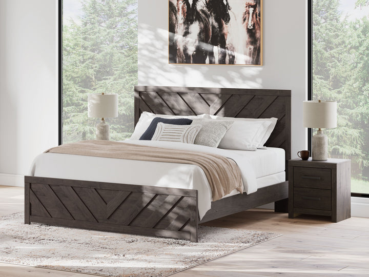Prendonea - King Panel Bed - Charcoal by Ashley Furniture product image