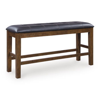 Ralene - Double Counter Height Upholstered Bench - Medium Brown