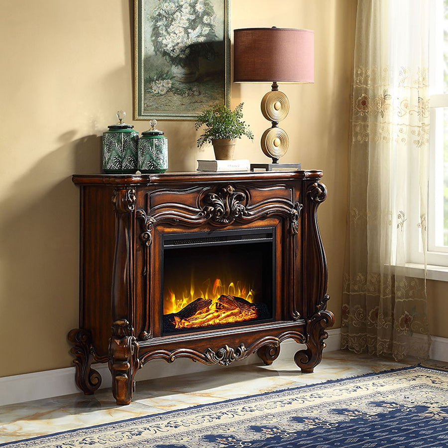 ACME Furniture Versailles Fireplace Cherry Oak