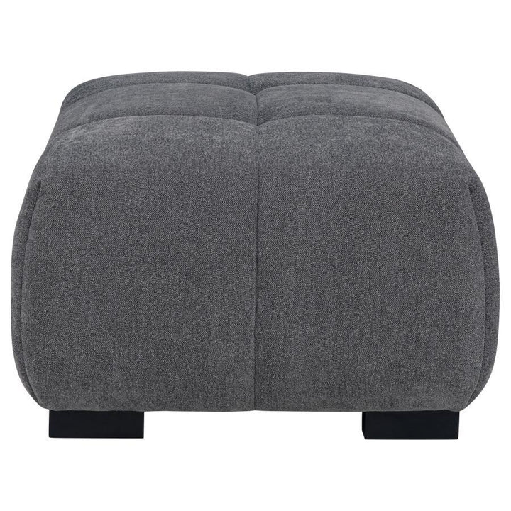 Octavia - Upholstered Rectangular Ottoman - Charcoal Gray