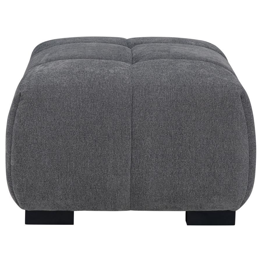 Octavia - Upholstered Rectangular Ottoman - Charcoal Gray