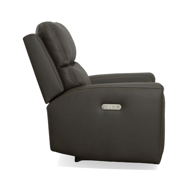 Jarvis Leather Power Recliner with Power Headrest in Mica