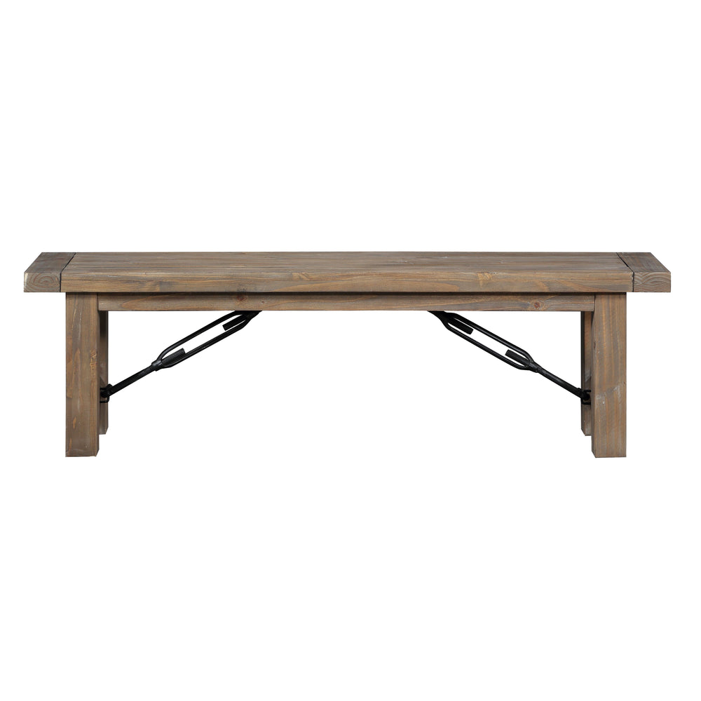Modus Furniture 8Fj865 Autumn Solid Wood Dining Bench In Flink Oak