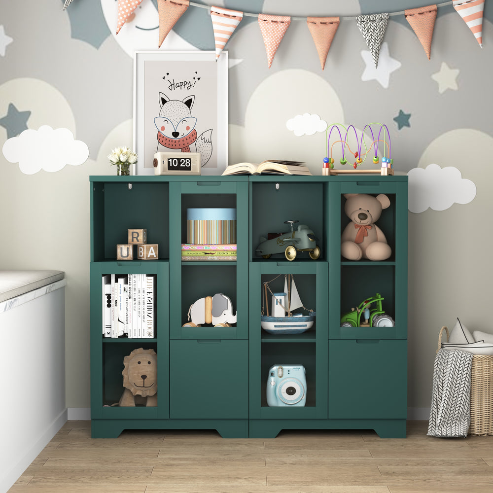 modern-cabinet-with-glass-doors-and-drawer