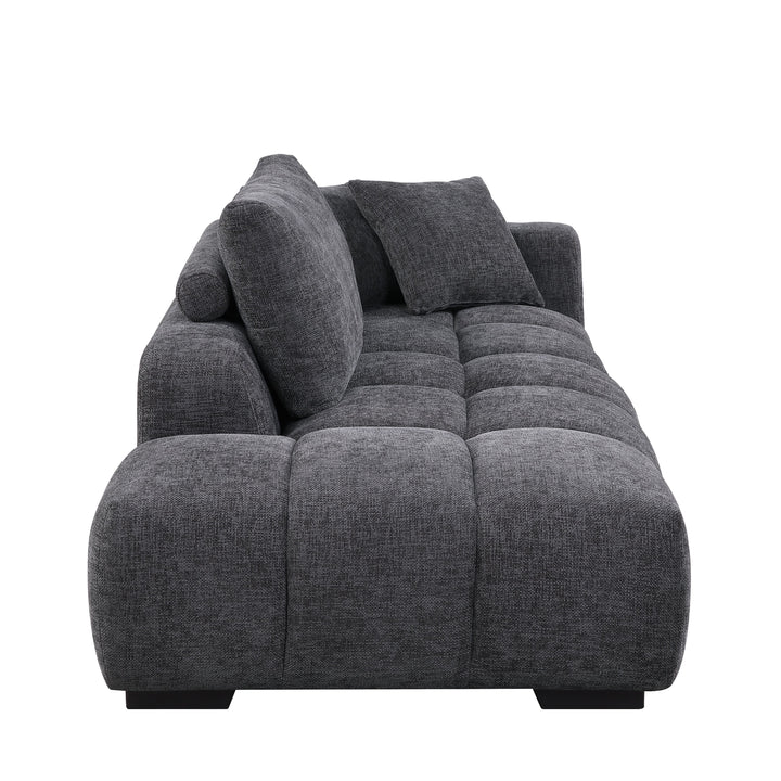 Chosen - Sectional Sofa With Toss Pillows With 2 Chaises With Ottoman - Gray
