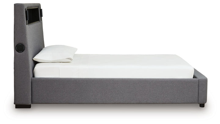 Verishaw - Twin Upholstered Bed - Gray by Ashley Furniture product image