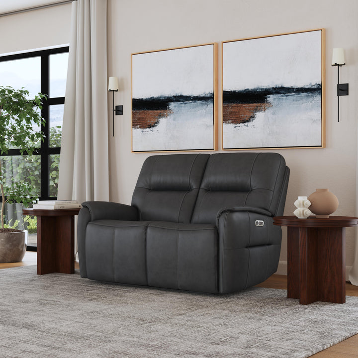 Wilson Power Reclining Loveseat With Power Headrests Thunder