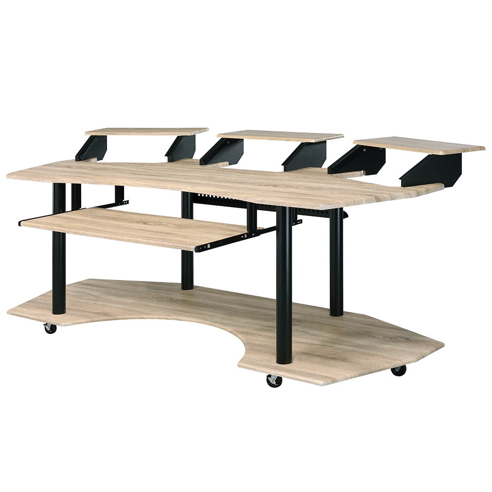 Eleazar - 83" Music Studio Desk - Natural Oak