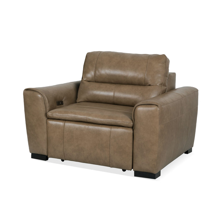 Graham Leather Power Sliding Chair in River