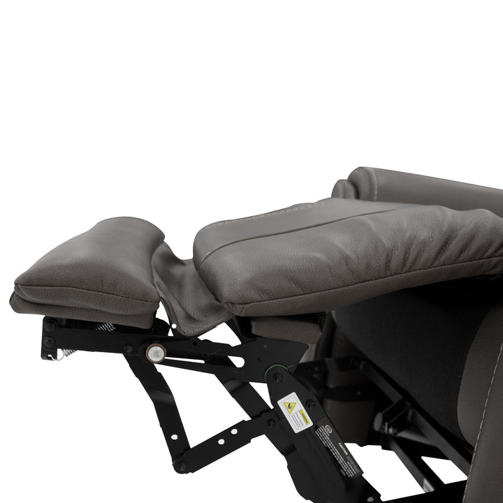 Carter Fabric Power Rocking Recliner with Power Headrest, Lumbar, Heat &amp; Massage in Smoke