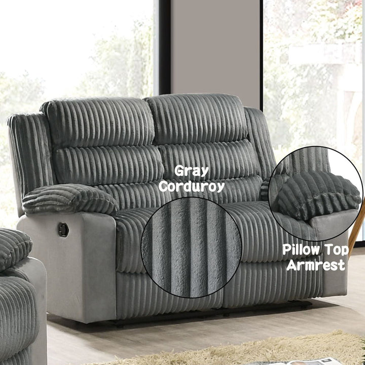 lesley-motion-loveseat-gray-corduroy-velvet