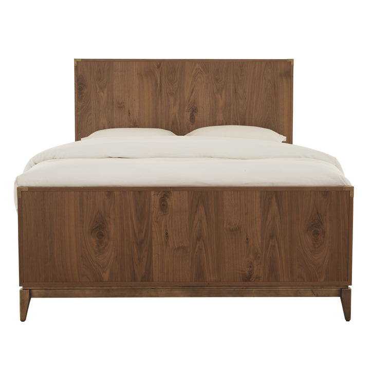 Modus Furniture 8N16F4 Adler Wood Panel Bed In Natural Walnut