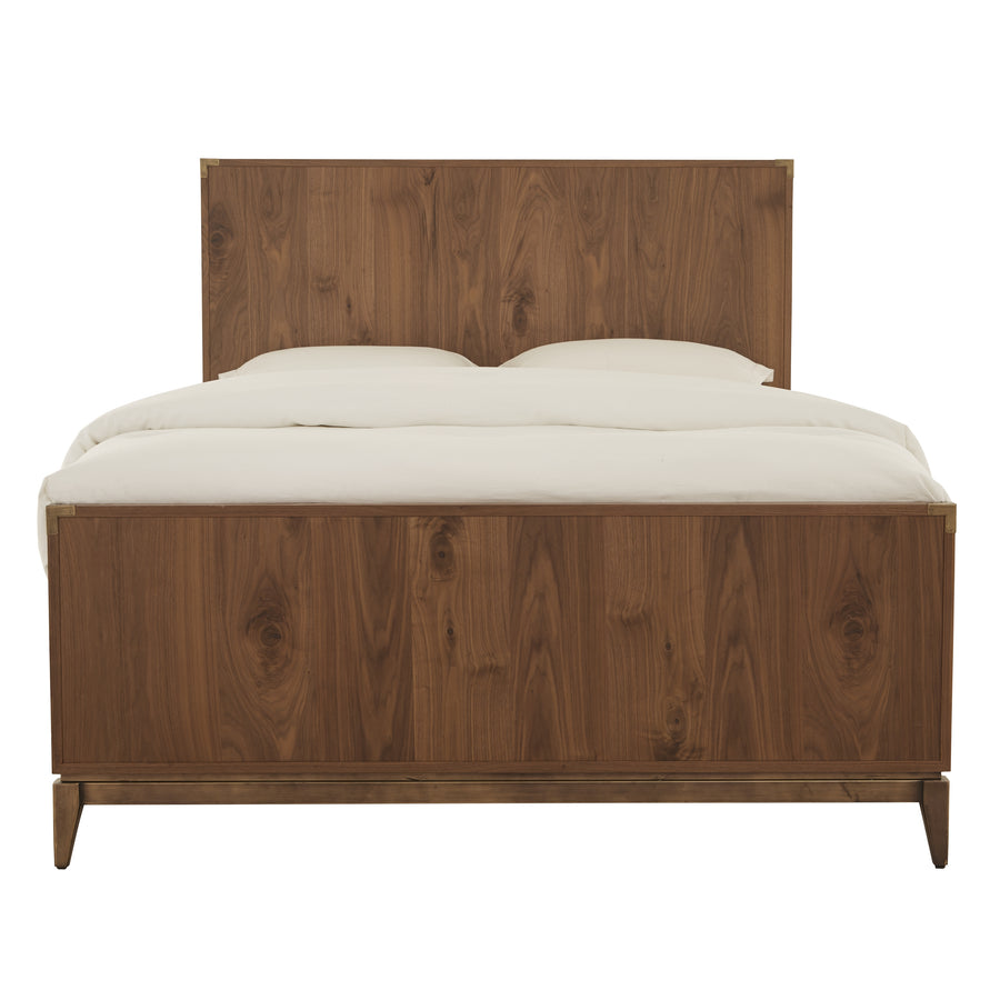 Modus Furniture 8N16F4 Adler Wood Panel Bed In Natural Walnut