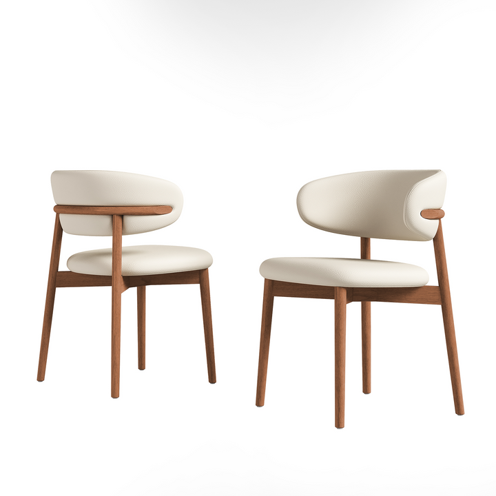 Mid-Century Oak Dining Chair, Walnut Finish