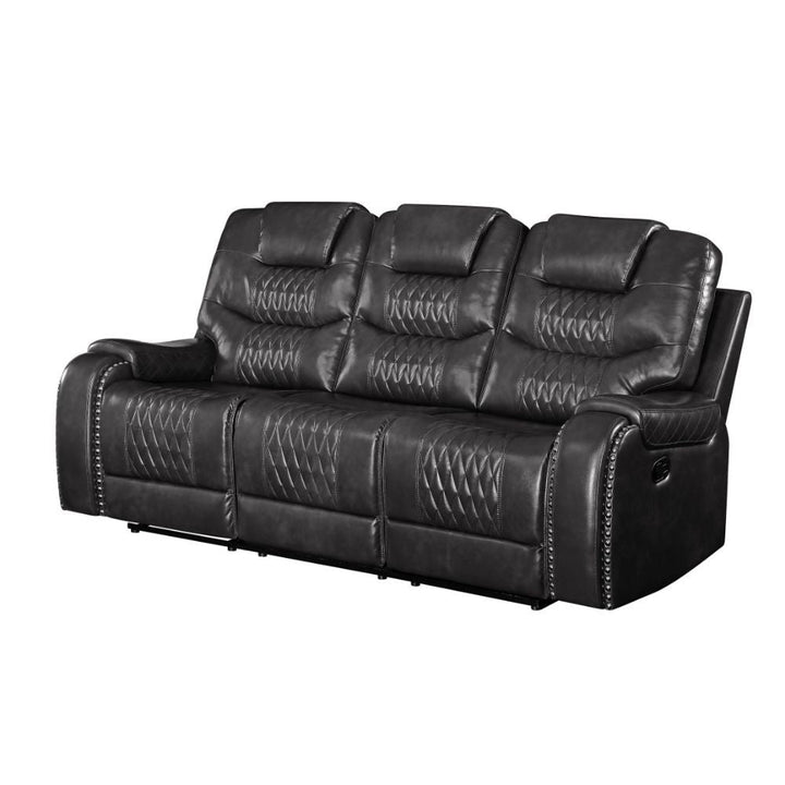 Braylon - Motion Sofa - Magnetite Synthetic Leather